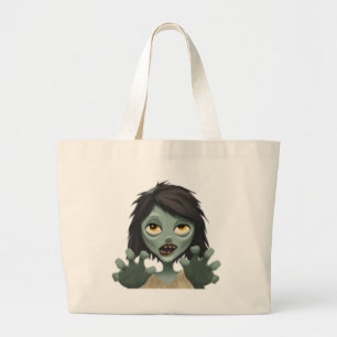 Grand Tote Bag Femme Zombie - Emoji