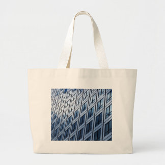 Grand Tote Bag Fenêtres abstraites bleu gris