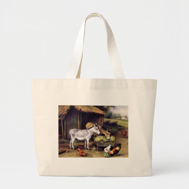 Grand Tote Bag Ferme de coq d'âne (Devant)