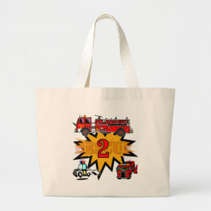 Grand Tote Bag Feu et Secourir 2ème Anniversaire Tshirts et cadea