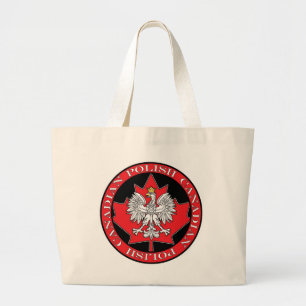Grand Tote Bag Feuille ronde polonaise canadienne