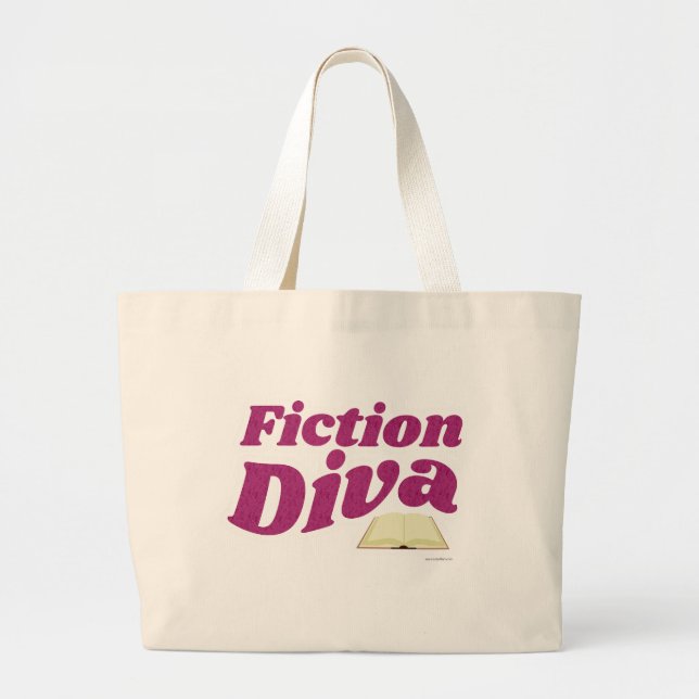 Grand Tote Bag Fiction Diva Sassy Auteur Design Slogan (Devant)