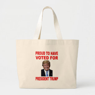 GRAND TOTE BAG FIER D'AVOIR VOTÉ POUR LE PRÉSIDENT TRUMP