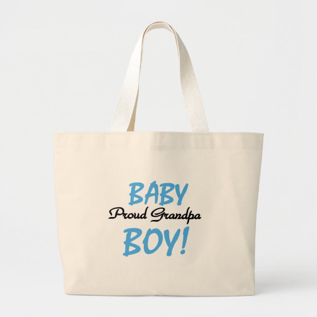 Grand Tote Bag Fier Grand-Père Baby Boy Tshirts et cadeaux (Devant)