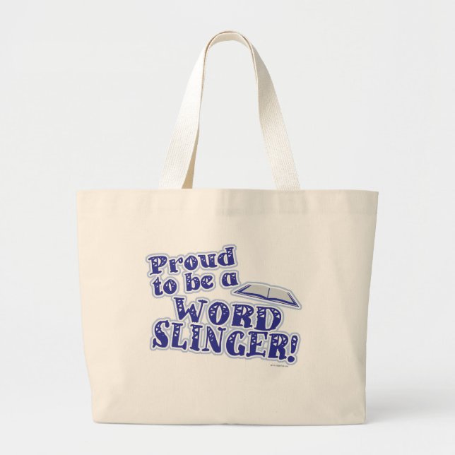 Grand Tote Bag Fière D'Être Le Mot Saigneur Écrivain Vie Devise (Devant)