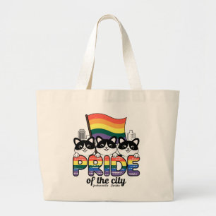 Grand Tote Bag Fierté de Jacksonville City Florida USA Rainbow Fl