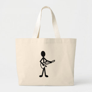Grand Tote Bag Figure de bâton guitariste