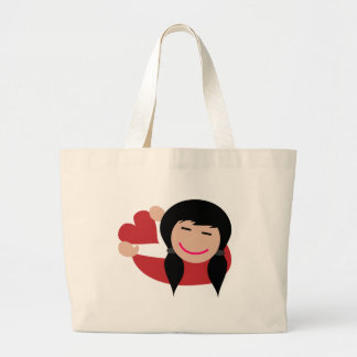 Grand Tote Bag Fille en amour