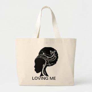 Grand Tote Bag Fille noire, M'AIMANT