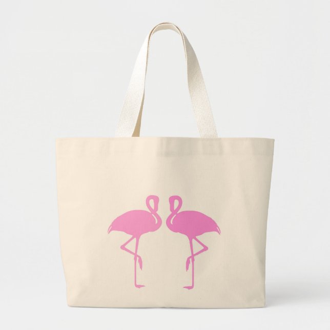 Grand Tote Bag Flamants roses roses (Devant)