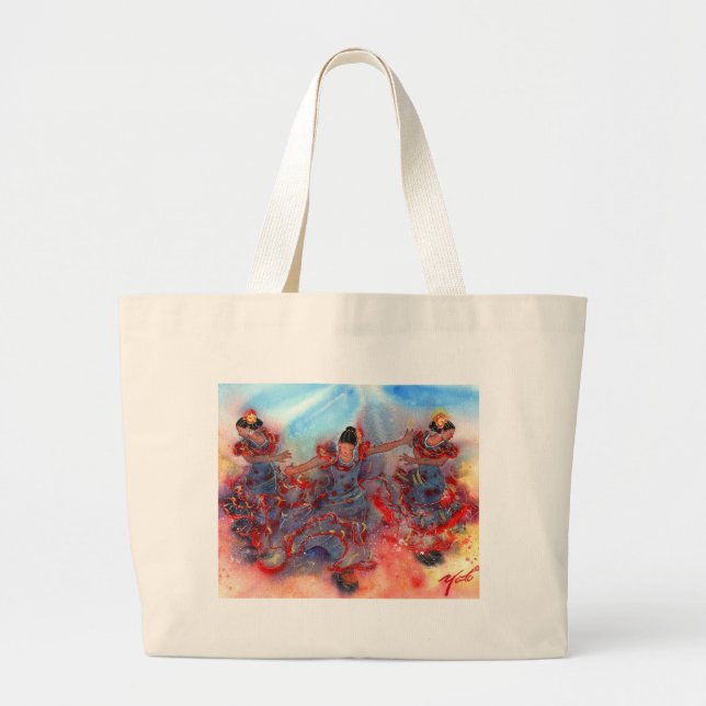 GRAND TOTE BAG FLAMENCO DANCERS-2 (Devant)