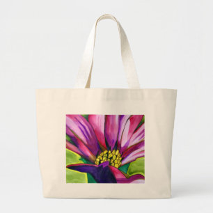 Grand Tote Bag Fleur d'aquarelle d'art de marguerite africaine vi