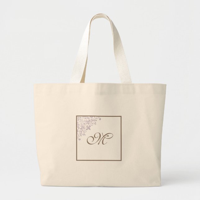 Grand Tote Bag Fleur de Lis Monogram française (Devant)