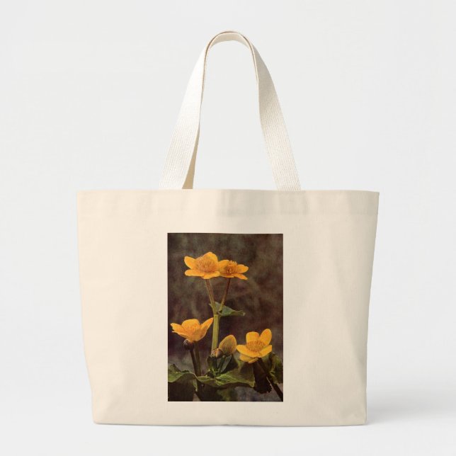 Grand Tote Bag Fleur sauvage : Marsh Marigold (Devant)