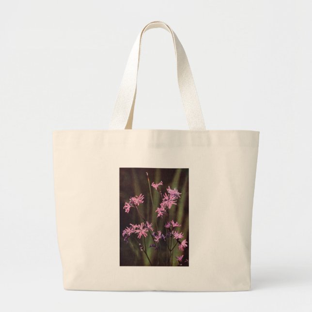 Grand Tote Bag Fleur sauvage : Robin dallé (Devant)
