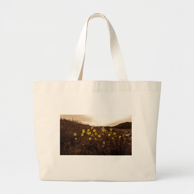 Grand Tote Bag Fleurs de soleil (Devant)