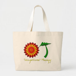 Grand Tote Bag Flower power rouge