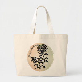 Grand Tote Bag Focus sur le stylo de beauté et le Rose d'encre