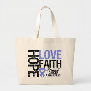 Grand Tote Bag Foi d'amour d'espoir de cancer de l'estomac