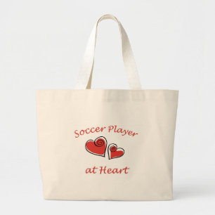 Grand Tote Bag Footballeur au coeur