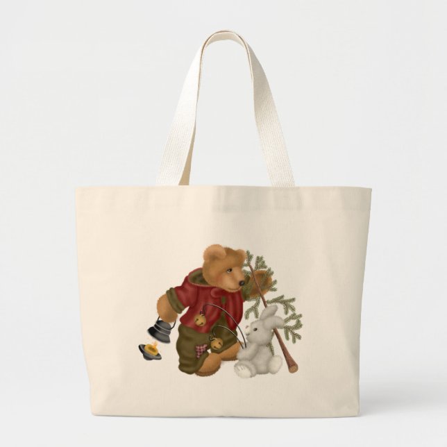 Grand Tote Bag Forestier d'ours de nounours (Devant)