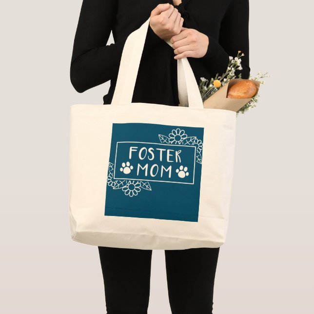 Grand Tote Bag Foster Maman Animaux Adoption Animal Shelter (Devant (produit))