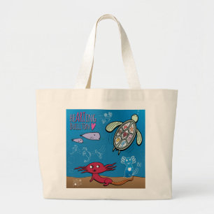 Grand Tote Bag Fourre-tout - Axolotls Under the Sea - Buellton.Ar