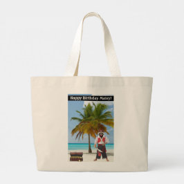 Grand Tote Bag fourre-tout jumbo. Joyeux Anniversaire Matey ! rat