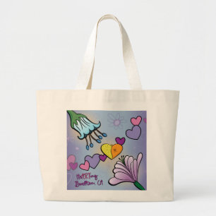 Grand Tote Bag Fourre-tout - Les Fleurs de l'ART - Buellton.Art