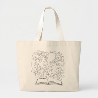 Grand Tote Bag Fourre-tout - magie de livre