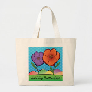 Grand Tote Bag Fourre-tout - Poppies de Californie - Buellton.Art