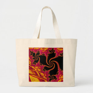 Grand Tote Bag Fractale flamboyante