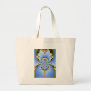 Grand Tote Bag France Paris Tour Eiffel Kaléidoscope Bleu Adorabl