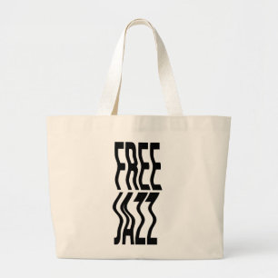 Grand Tote Bag Free Jazz typographie logo gras