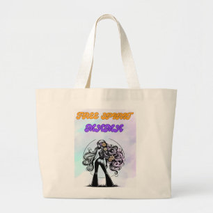 Grand Tote Bag Free Spirit Mama : Embrassez votre enfant Fleur In