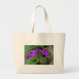 Grand Tote Bag Fuchsia Spiderwort Twins Fleur sauvage Cadeaux Vêt