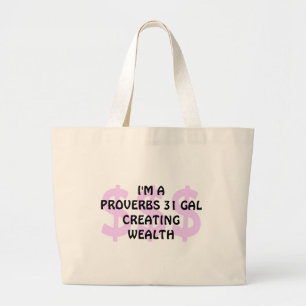 Grand Tote Bag Fun PROVERBS 31 GAL CRÉER RICHESSE Christian Larg