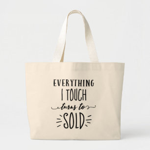 Grand Tote Bag Funny Realtor Don Immobilier Agent Broker Home