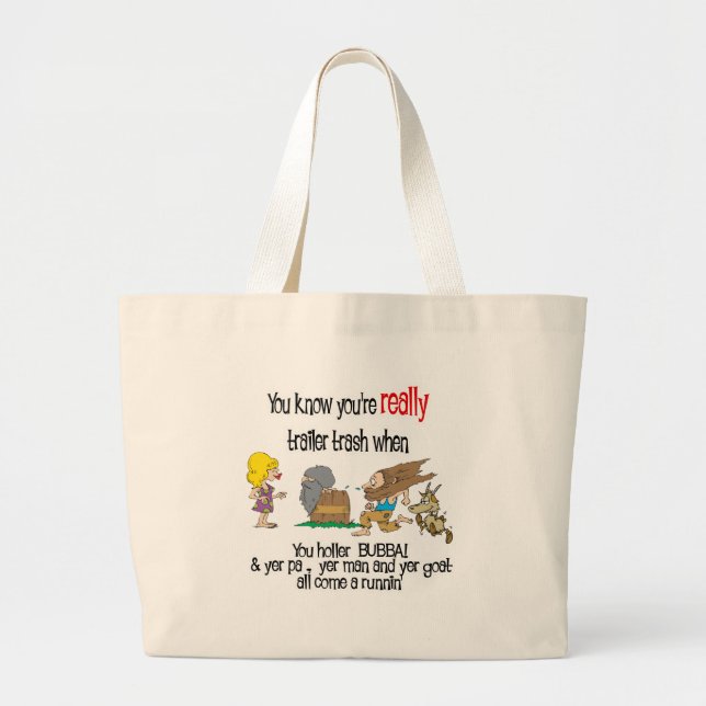 Grand Tote Bag Funny Trailer Park (Devant)