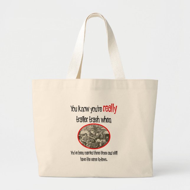 Grand Tote Bag Funny Trailer Park (Devant)