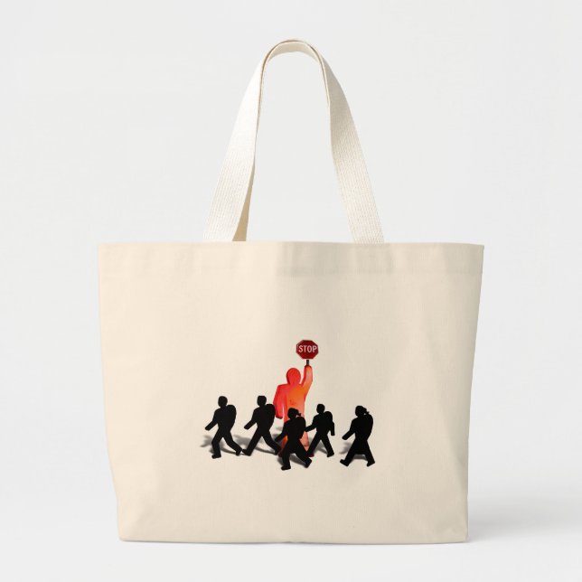 Grand Tote Bag Garde de passage et enfants (Devant)