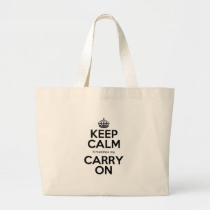 Grand Tote Bag Garder le calme il correspond à mon carry week-end