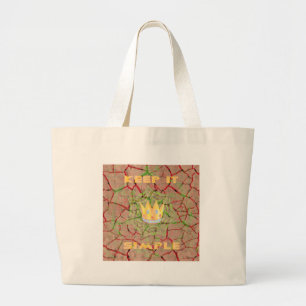 Grand Tote Bag Gardez-le simple : Cracked Earth Royal Clarity Art