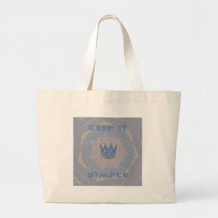 Grand Tote Bag Gardez-le simple : Pastel Royal Clarity Motif Art