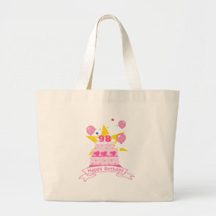 Grand Tote Bag Gâteau d'anniversaire de 98 ans