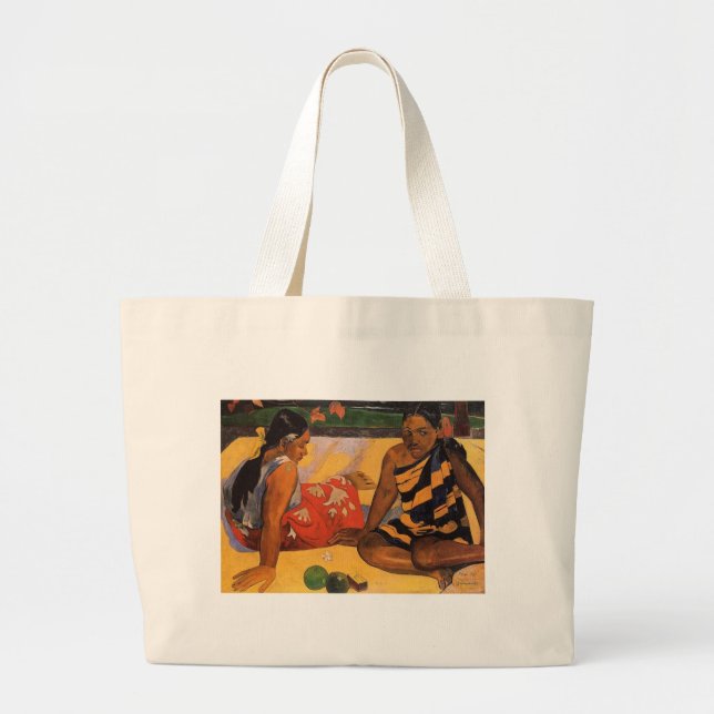 Grand Tote Bag Gauguin Polynésie Française Tahiti Femmes Peinture (Devant)
