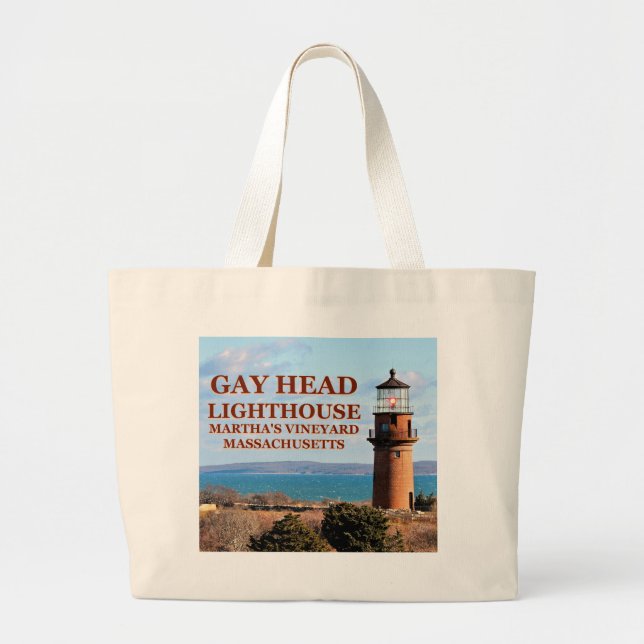 Grand Tote Bag Gay Head Lighthouse, Martha's Vineyard MA (Devant)
