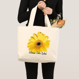 Grand Tote Bag Gerber Jaune Daisy Fermer la photo