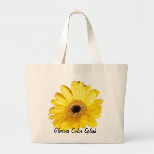Grand Tote Bag Gerber Jaune Daisy Fermer la photo