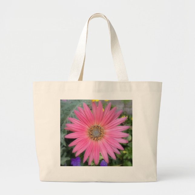 Grand Tote Bag Gerbera rose Daisy Jumbo Fourre-tout (Devant)